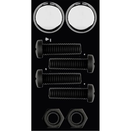 Cruiser Accessories Cruiser Accessories Fasteners- Black Nylon With Chrome Caps 80553